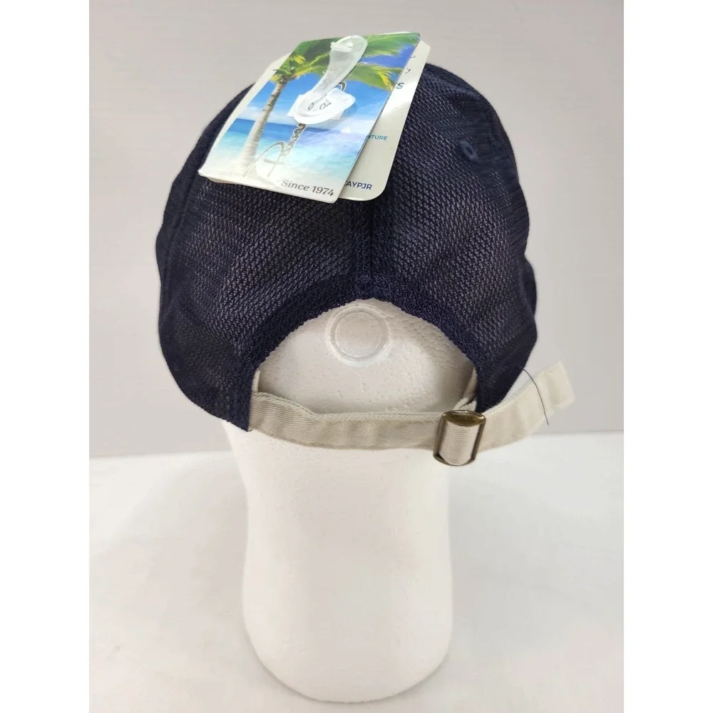 Panama Jack Tan American Flag Patch Hat USA Baseball Style Cap Adj Mesh Back
